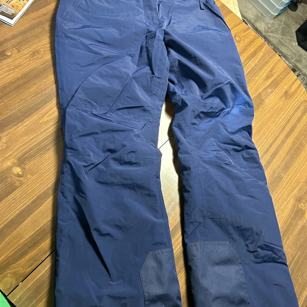 Lands' End Women's Navy Squall Snowpants Size Med Waterproof EUC